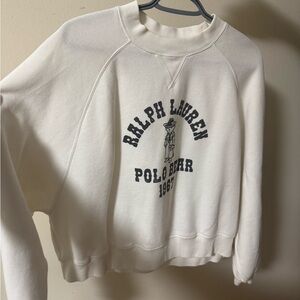 Ralph Lauren White Crew Neck Sweater